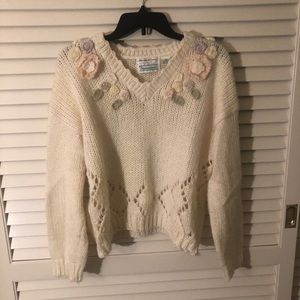 vintage crochet sweater